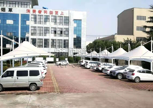 膜結構停車棚-河南新鄭中國煙草交付使用